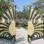 high double entry main metal garden tall royal villa entrance wrought-iron gate designs in pakistan