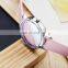 SHENGKE Elegant Ladies Watch Two-tone Dial Soft Leather Band Japan Quartz Movement Watches K8014L