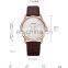 Utime Business Men's Watch Calendar Function Ultrathin Stainless Steel Case Genuine Leather Band Montre Homme U0002G