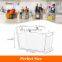 Amazon Hot Sell Save Space Clear Plastic Large Storage Basket Organizer Bins for Refrigerator Pantry Kitchen