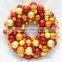 Wholesale PVC/PE New Plastic Christmas Wreaths &ball Garlands Flocked Christmas Wreaths Plastic Christmas Wreaths