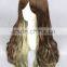 High Quality 65cm Medium Long Wave Blond&Green Mixed Lolita Synthetic Anime Wig Party Wig