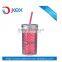 customized glass mason jar with handle and lid