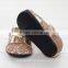 2016 Latest new princess girls shoes golden sequin baby tollder shoes