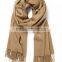 Women's grey color Luxurious Cashmere Fringe Scarf