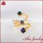 China wholesale titanium druzy rings18k gold jewelry, agate drusy freeform ring three stone jewellery