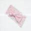 New arrivel lovely hair bow with lace elastic band/ head wrap for baby girls dresses wholesale