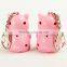 Promotional Cartoon Pig LED light flash keychain with sound