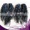 100% Brazilian human Hair Extensions kinky curly Lace Closure Handsewn