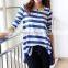 Rayon elastane fabric textile ,fashion stripe t shirt farbic