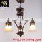 2016 hot sale new design iron light with flower lampshade led light for dining room for home