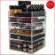 Diamond Knob 5 Drawers Acrylic Makeup Organizer Cube Clear Acrylic Storage Boxes