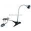 Gooseneck eye protection mini led reading lamp 3W supper bright bedside clip on lamp