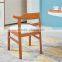 Modern wooden teak color arm chair with fashionble round table