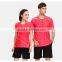 made in China high quality jersey designs for badminton Couple's blue badminton wear wholesale