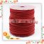 4mm Nappa red sheepskin leather cord with delicated stitching for charming bracelets