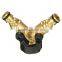 3/4" BSP Threaded 2 Way Y Brass Tap Manifold Water Hose Splitter,Turn One Tap Into Two