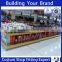 Powder coated metal supermarket promotional display for international market