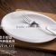 Porcelain dinner white oval Plate and steak dish for restaurant hotel home