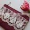 with 25 years manufacturer experience linen Cherry Colored Purse /Cosmetic Bag / Lipstick Bag for teenager