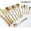 High quality gold plated 410 material with cloth wheel light cutlery set