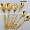 DS-820127 Hot sale stainless steel gold plated cutlery set