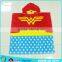 Standard Size 60x120cm velour printing kids surf changing towel kids surf poncho towel