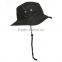 Guangjia Cap Manufacturer Wholesale Hot Selling Custom Blank Black Man Bucket Hat With String