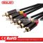 High quality 3RCA to 3RCA AV wires for android tv box coaxial audio and video Cable
