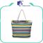 Utility cotton canvas rope handle beach bag, canvas tote bag with cotton rope handles wholesale