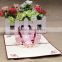 3D wedding card blessing card fo mariage red card