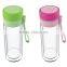 Awesome 300ml Double Walled Glass Tea Tumbler With Tea Infuser