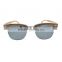 Semi-rimless Wood Sunglasses Customized design Glasses Wooden Bamboo handmade