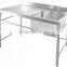 Restaurant Used Double Bowls Free-standing Commercial Stainless Steel Kitchen Sink GR-310B
