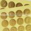 Gold foil adhesive letterpress label special adhesive labels
