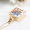 2016 New Real Dried Flower Glass Ball Pendant Necklace Glass Dome