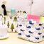 Small Cute Waterproof Canvas Desktop Cosmetic Organizer Bag,Makeup Storage Case