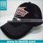 LCTN1855 custom embroidered cotton twill structed black baseball cap