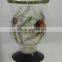 Glasslucky: hot sales glass storm lantern with decal for home decorate for sale