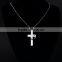 2016 Rellecona pendant necklace silver ring through cross design in 316L stainless steel
