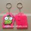 Hot sale PVC rubber keyring with both logos