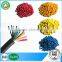 Recycled colored PVC granules