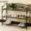 XY5141 home space saving organizer 4 tier wrought iron shoe rack, Yes Folding morden style standing metal shoes shelf