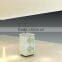 museum glass tower display case with led light