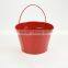 China Factory Wholesale Red Yellow Colored Decorative Antique Small Metal Buckets
