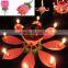high quality fireworks music rotating birthday candle/decoration for party-electric candle