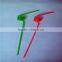 3D plastic hard best sela spirped fancy straws