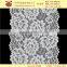White elegant flower sparkle embroidery organza lace trimming fabric for dress, blouse, tops