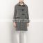 latest design tweed free size casual wear smart women's winter long coat