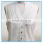 Latest New Design Casual Shirt Pleated Design White Sleeveless Blouse